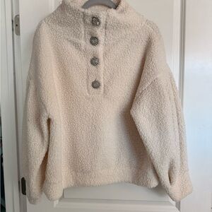 Express Cream Fleece Pullover